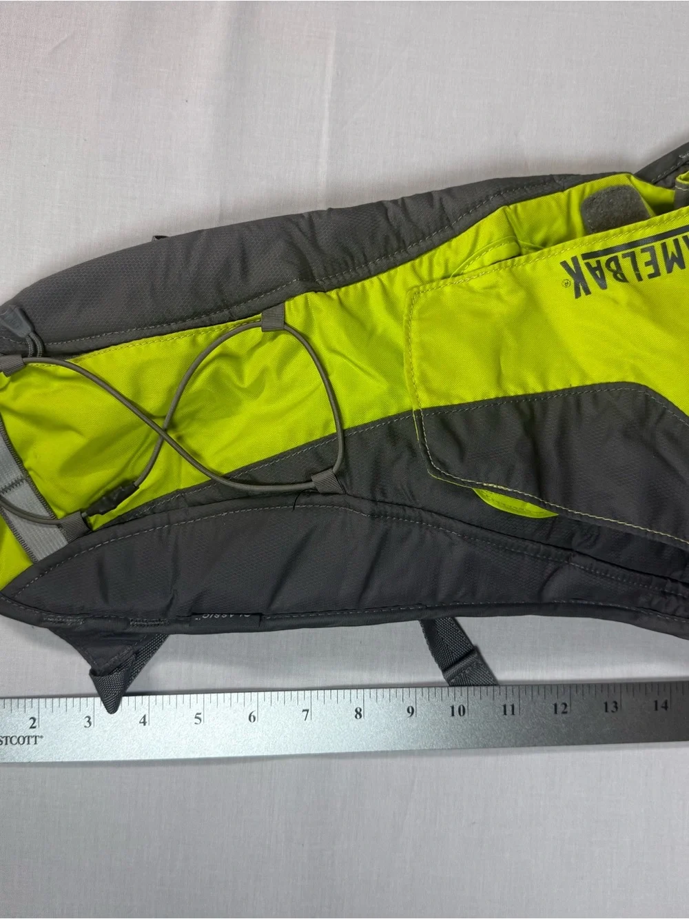 CamelBak Pack Interior in Charcoal and Neon Lime Accent